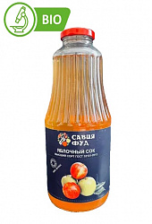 Натуральный яблочный сок прямого отжима,неосветленный,пастеризованный,без сахара 1л