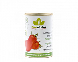 Томаты очищенные в томатном соке 400гр BIOITALIA
